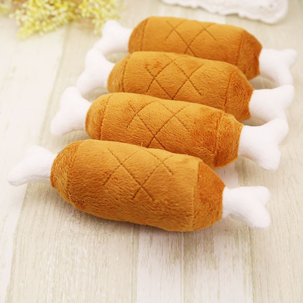 1PC Pet Dog Cat Chicken Legs Plush Toys Interactive 1PC Pet Dog Cat Chicken Legs Plush Toys Interactive